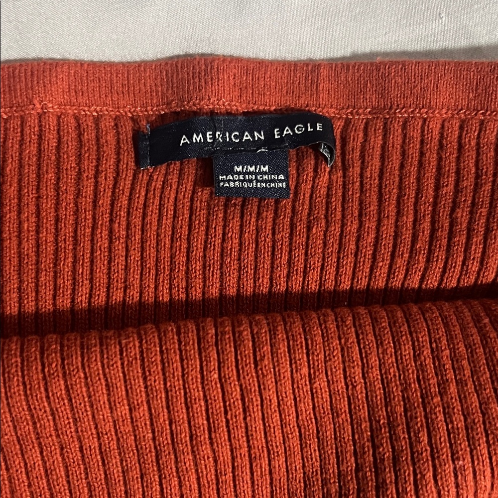Rust Ribbed Sweater tube top - Picture 2 of 3